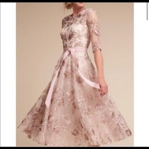 BHLDN Linden Floral Embroiderd Dress SZ 0